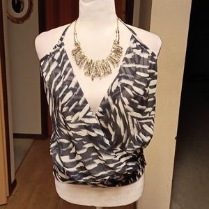 AGACI A GACI BLUE AND WHITE TOP